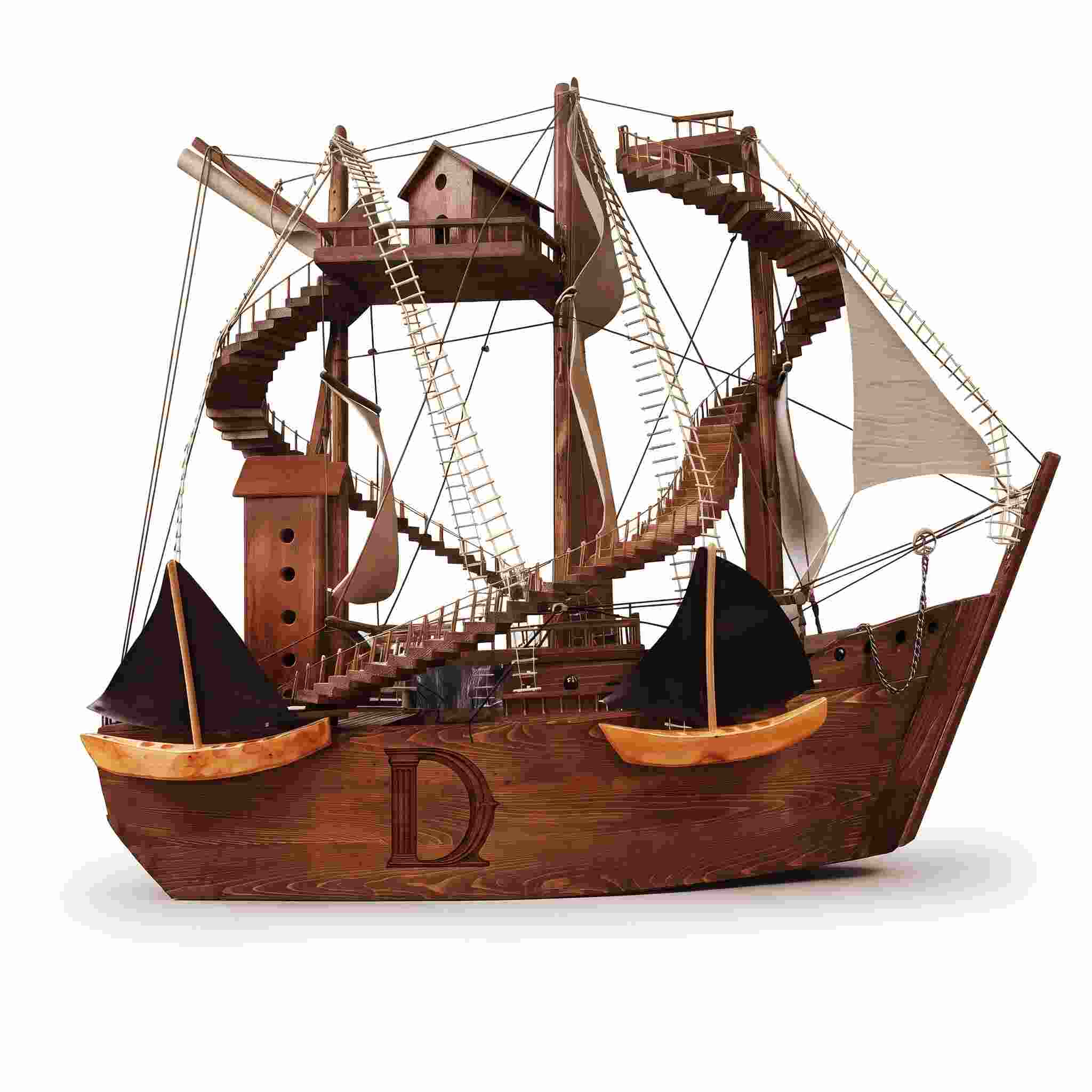 shippel کشتی دکوری چوبی پلکانی - Image 1